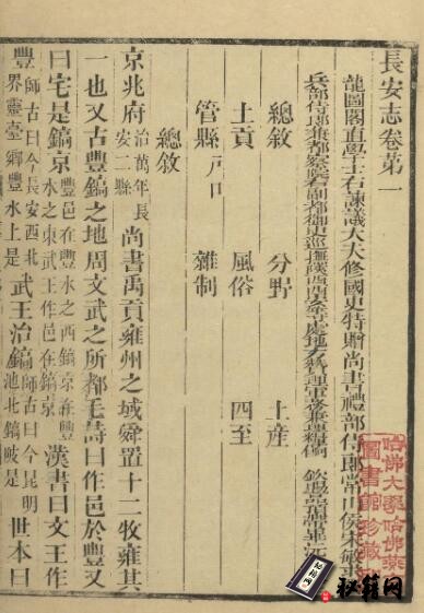 地方志古籍.长安志